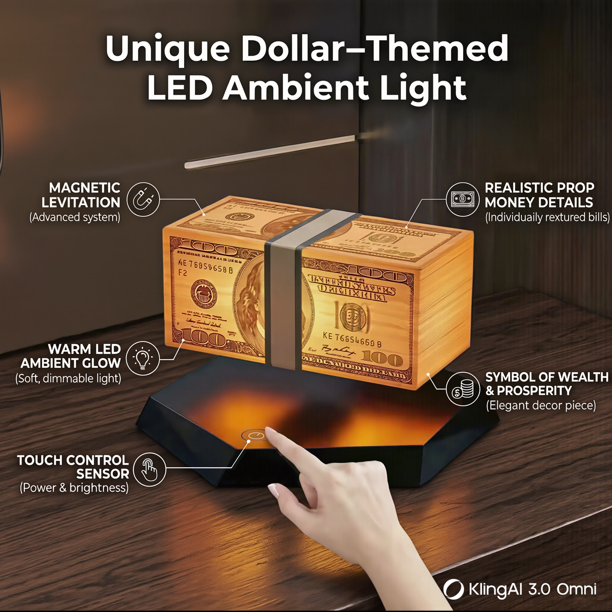 Lampe d'argent flottante Maglev Golden Lantern Grand Theft Auto Game Peripheral TK Identique à Grand Theft Auto